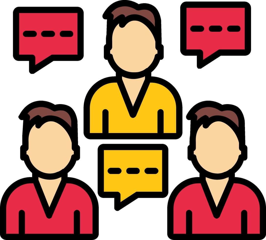 Team Connect Line Filled Icon vector