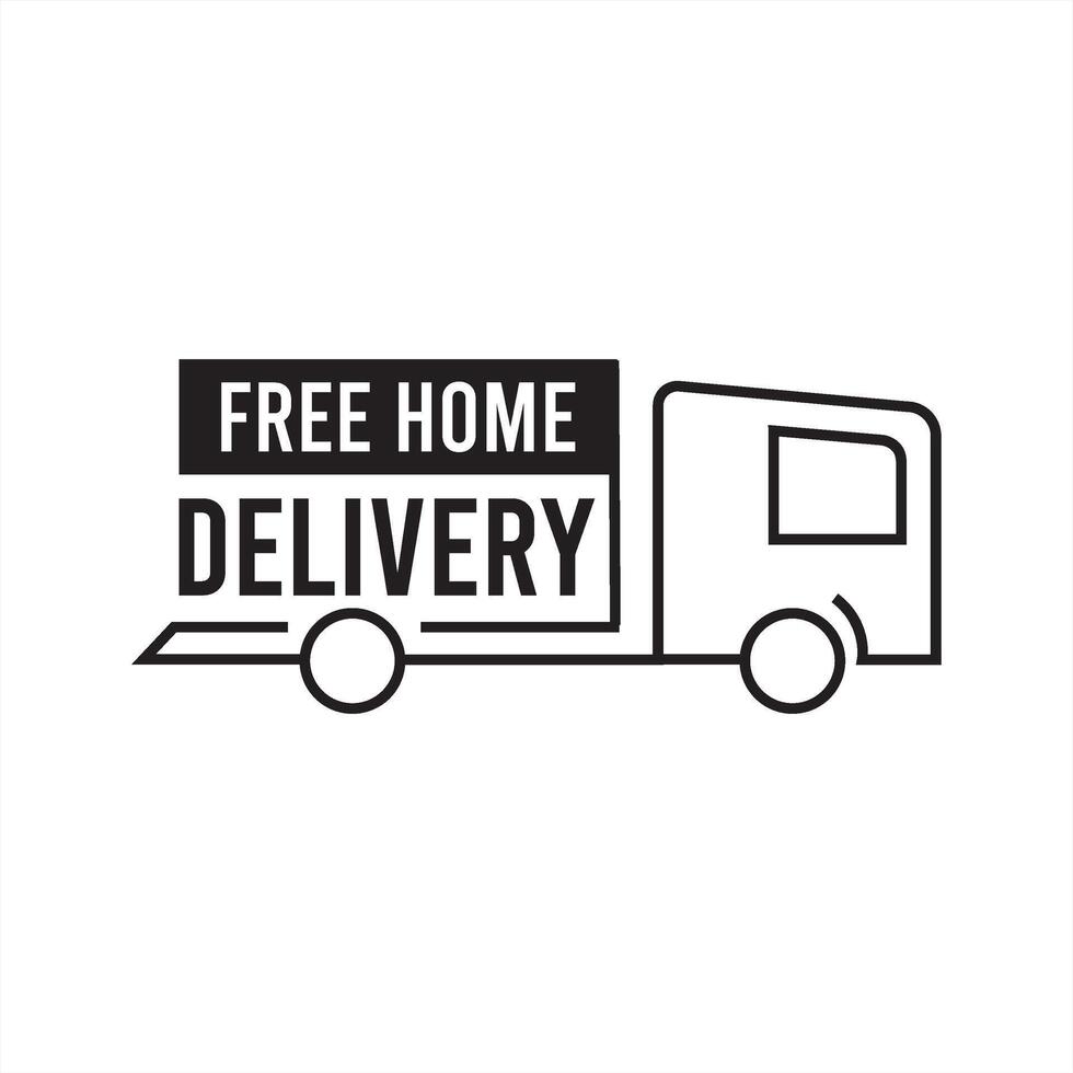 Free shipping logo and trust badge icon. Free Home Delivery badges, icon and logo vector