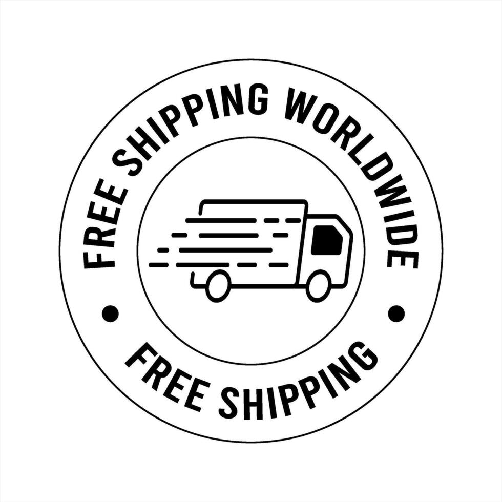 Free shipping logo and trust badge icon. Free Home Delivery badges, icon and logo vector