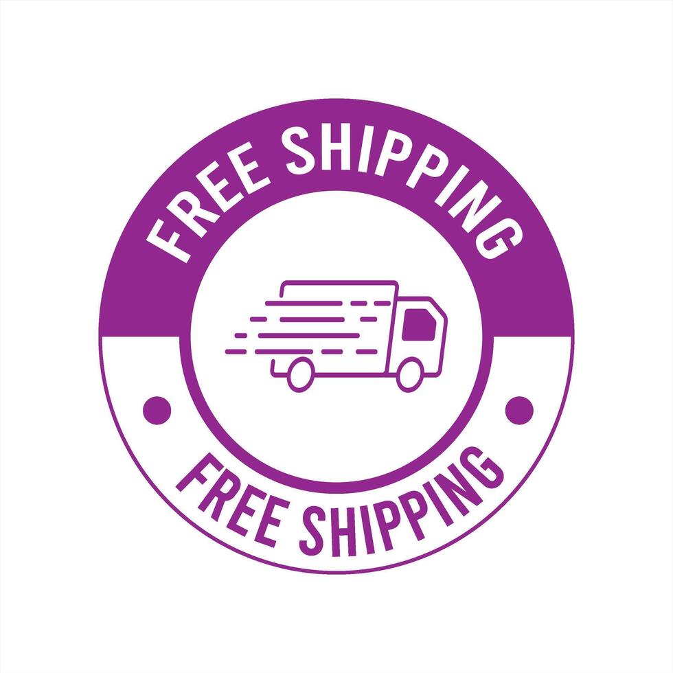 Free shipping logo and trust badge icon. Free Home Delivery badges, icon and logo vector