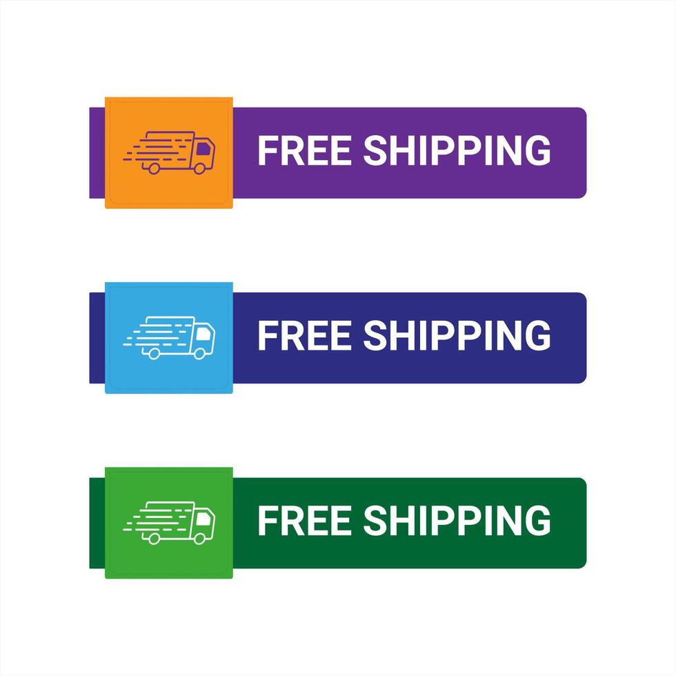 Free shipping logo and trust badge icon. Free Home Delivery badges, icon and logo vector