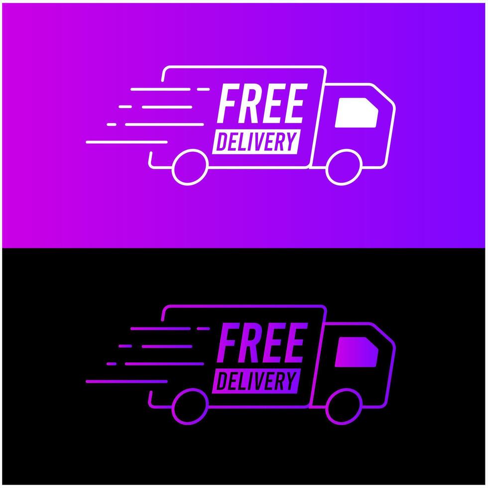 Free shipping logo and trust badge icon. Free Home Delivery badges, icon and logo vector