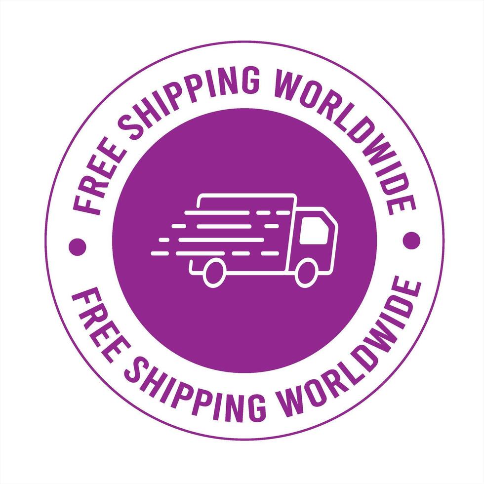 Free shipping logo and trust badge icon. Free Home Delivery badges, icon and logo vector