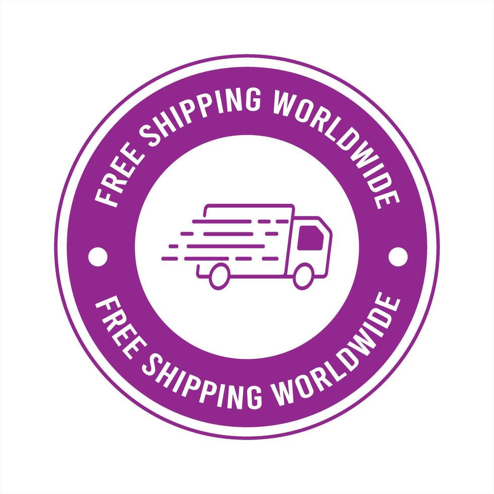 Free shipping logo and trust badge icon. Free Home Delivery badges, icon and logo vector