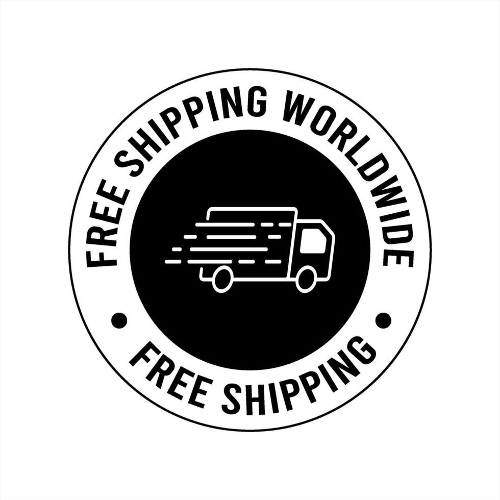 Free shipping logo and trust badge icon. Free Home Delivery badges, icon and logo vector