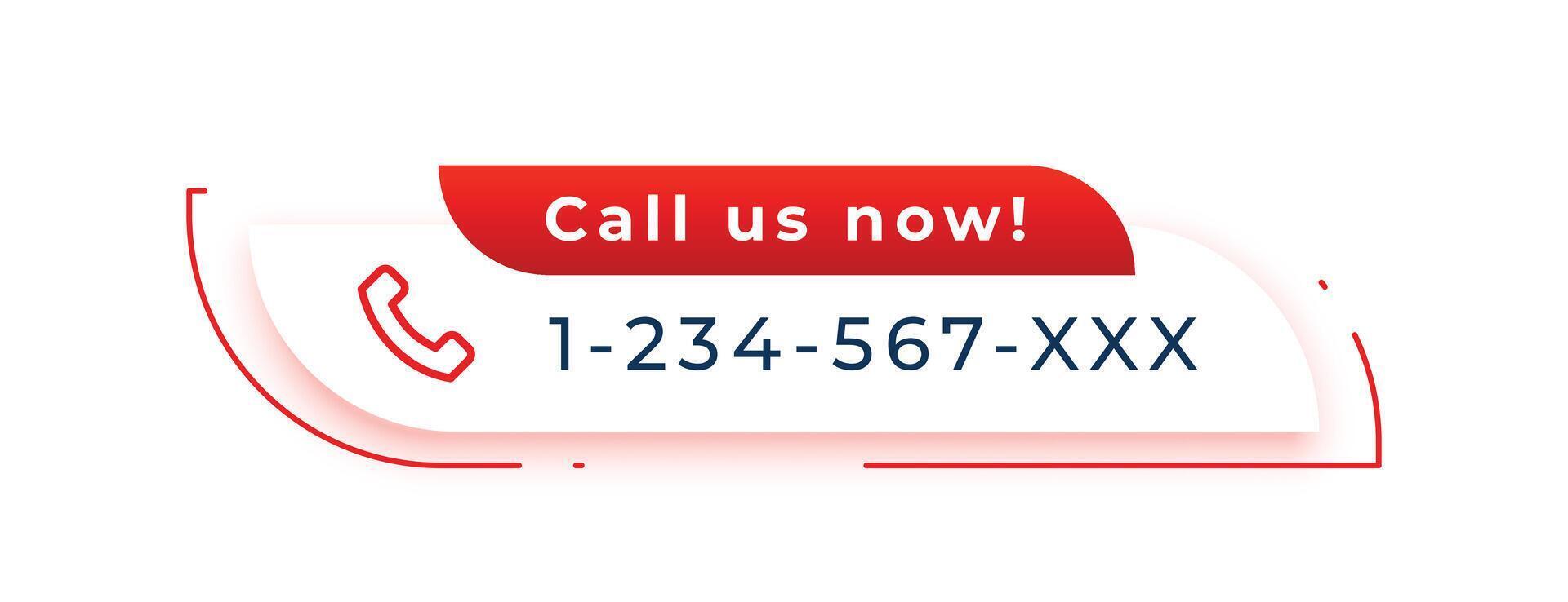 modern call us now header template for business marketing vector