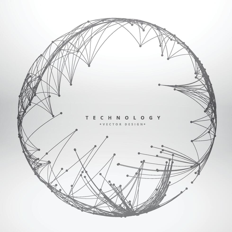 technology background made with circular mesh vector