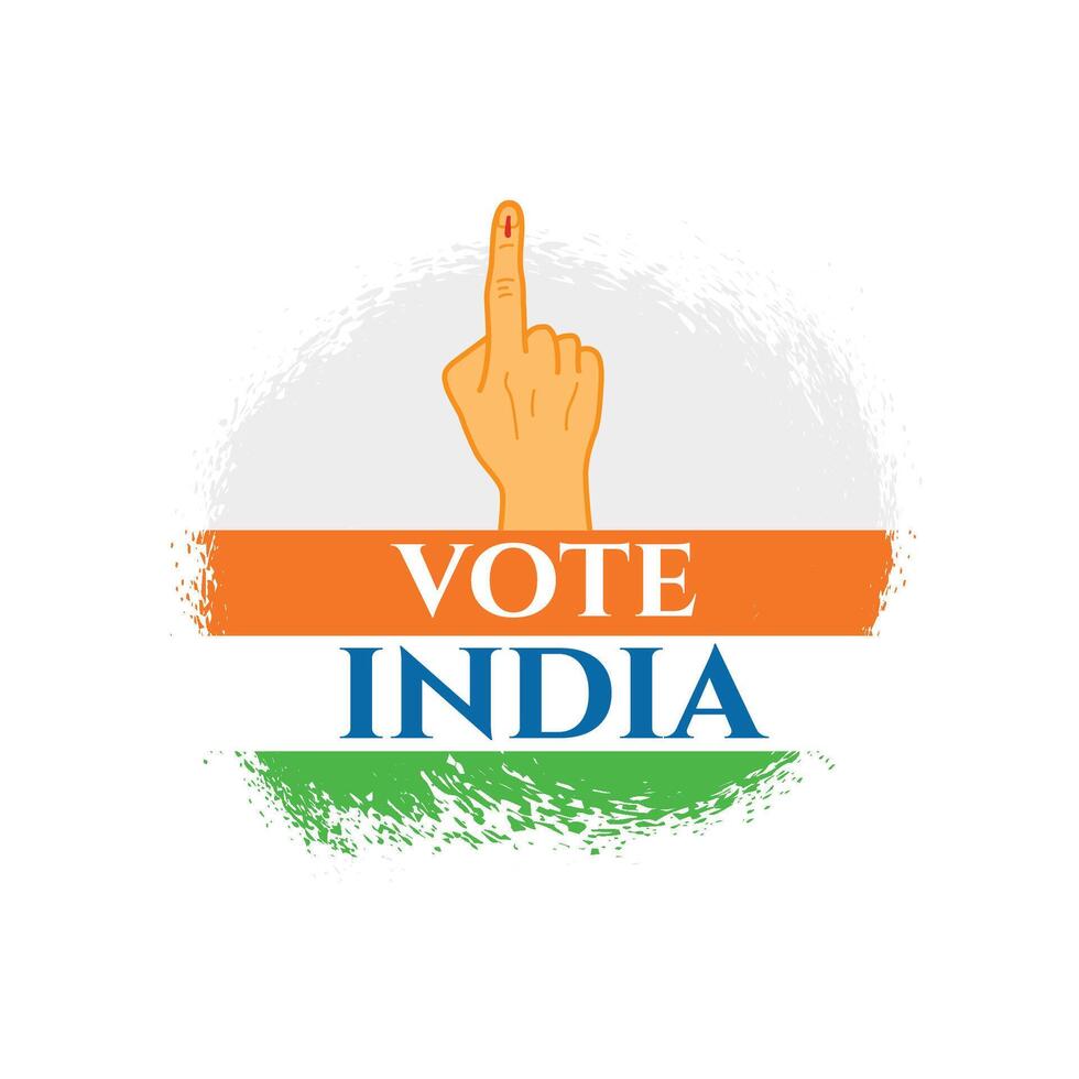 India votación día antecedentes para social Campaña vector