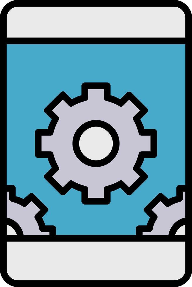 System Preferences Line Filled Icon vector