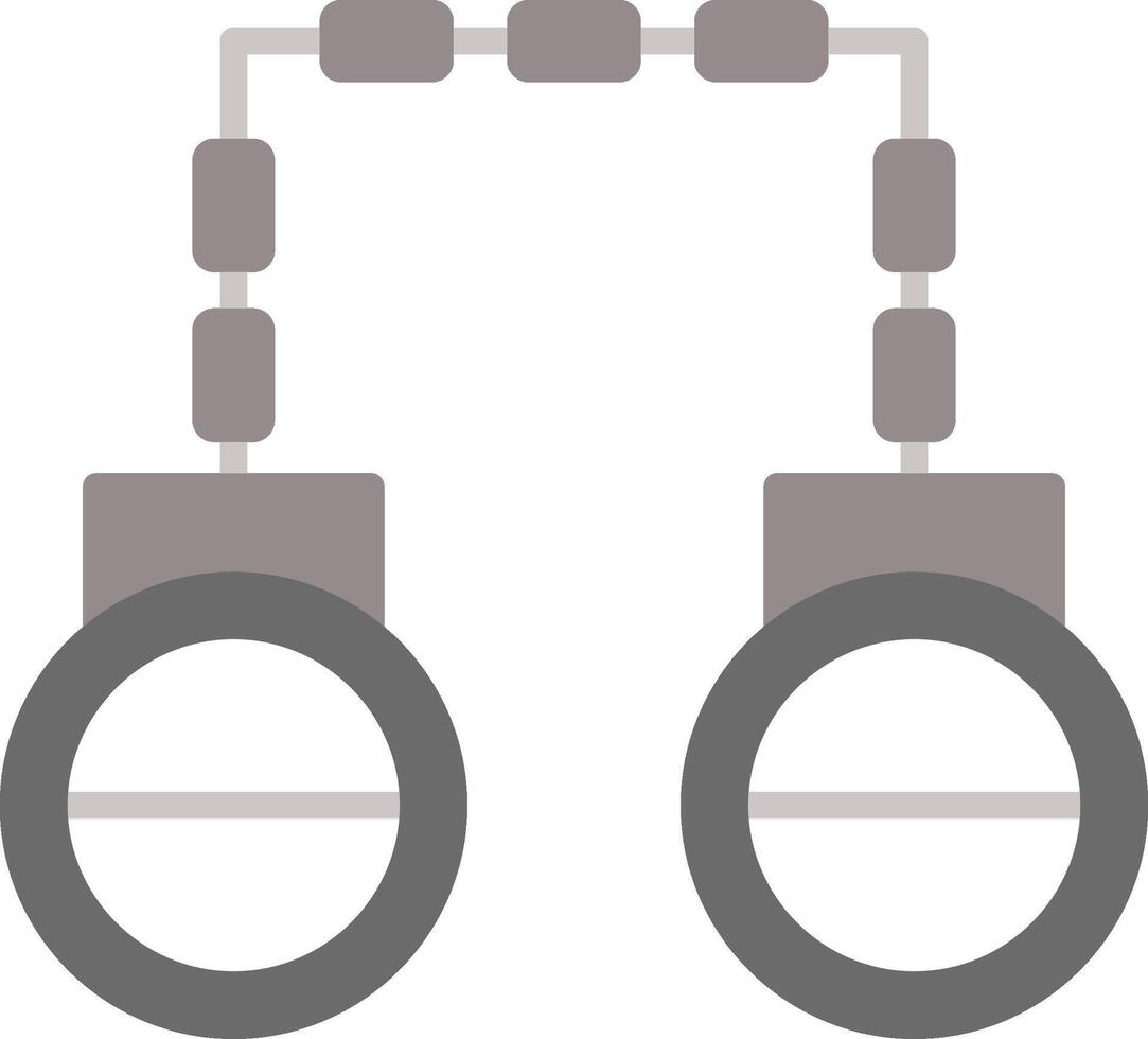 Handcuffs Flat Icon vector