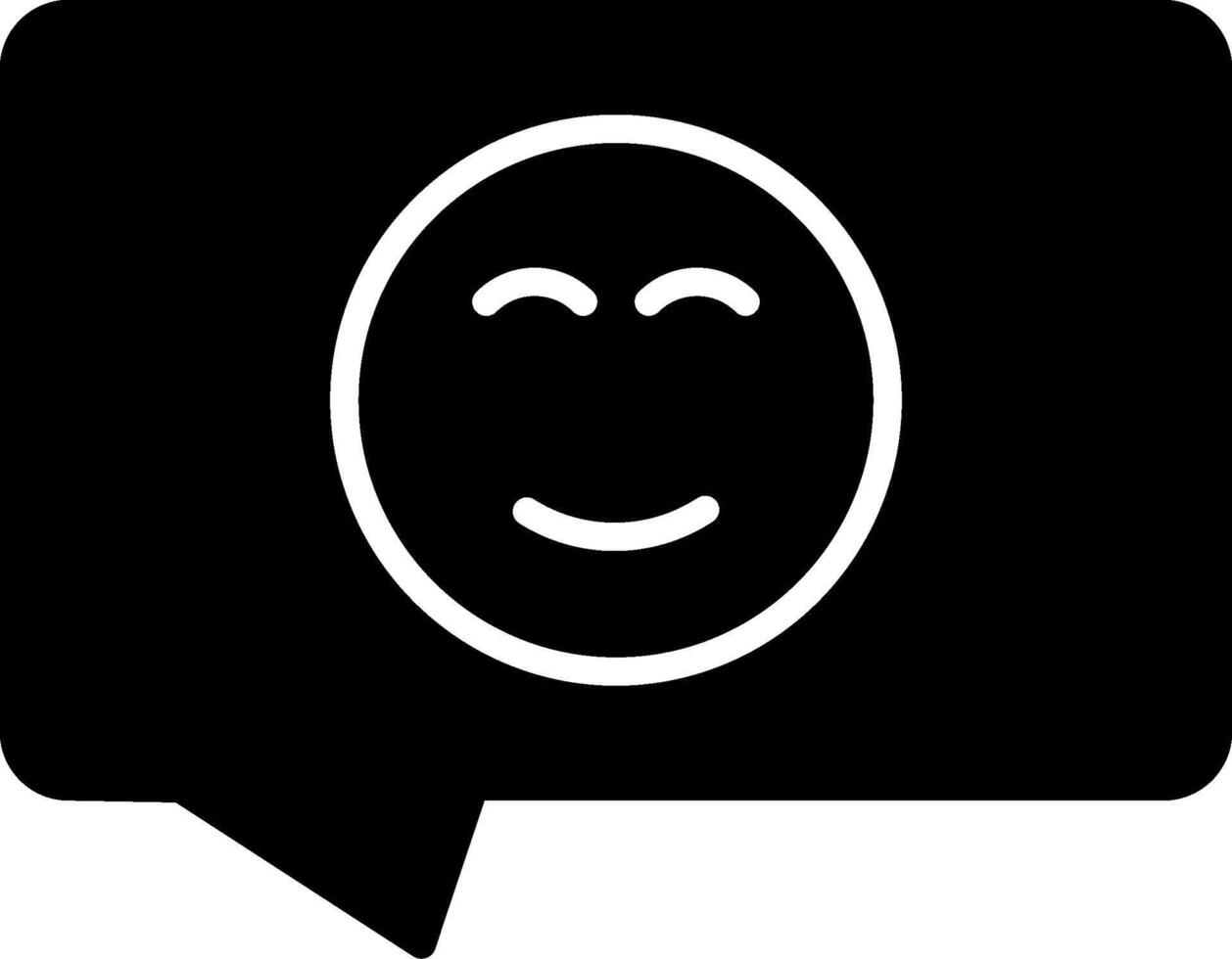 Happy Glyph Icon vector