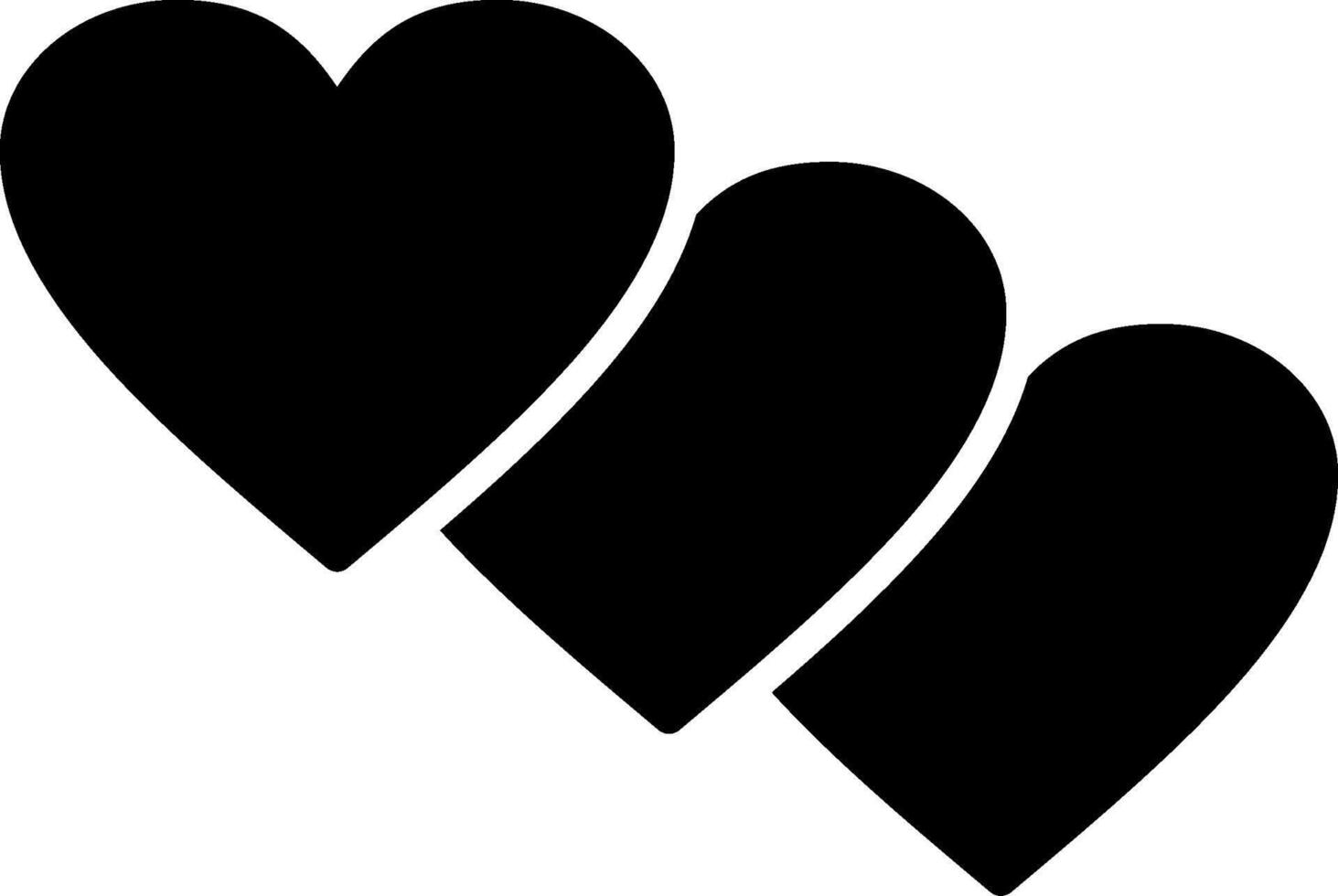 Heart Glyph Icon vector