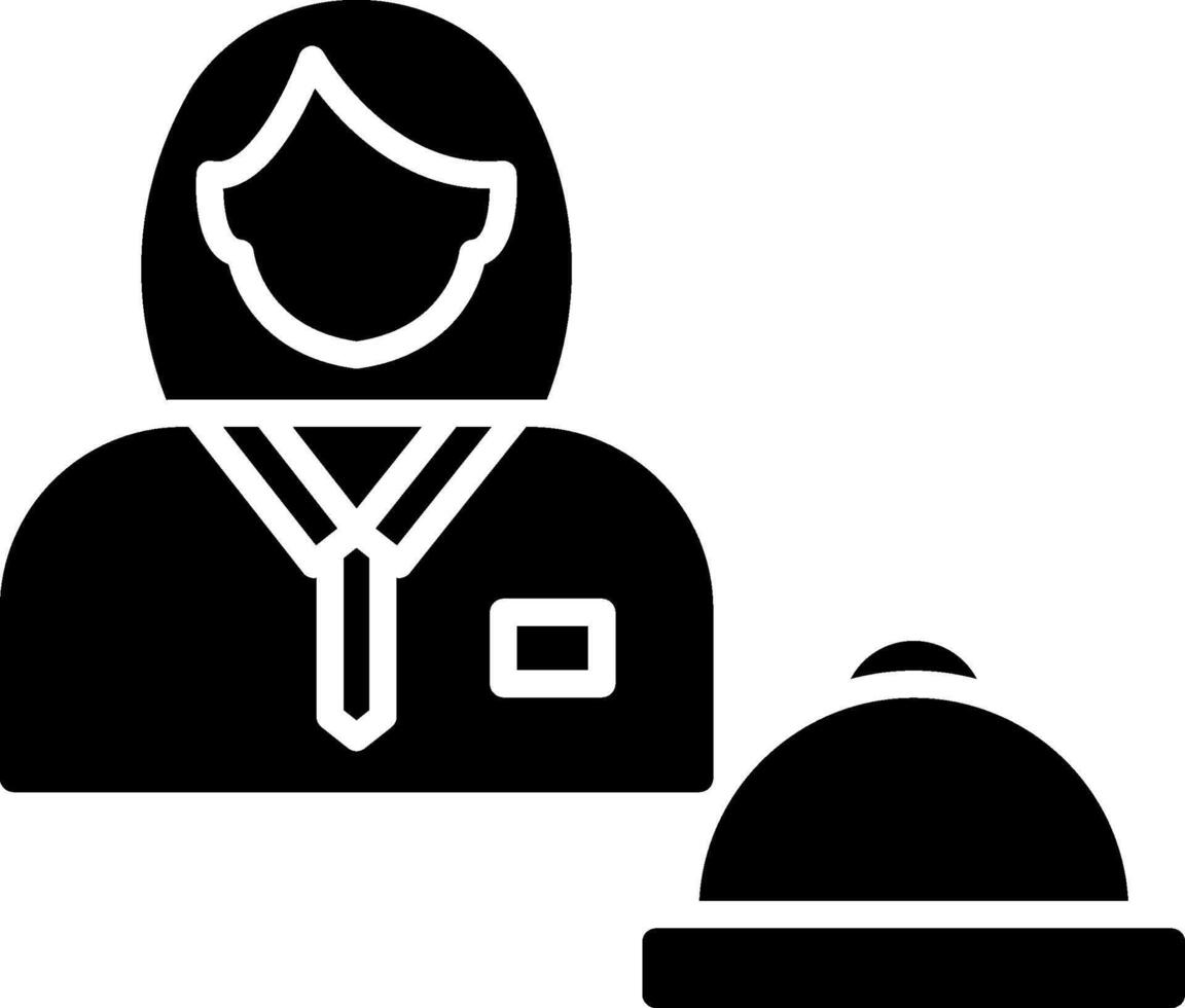 Waiter Glyph Icon vector