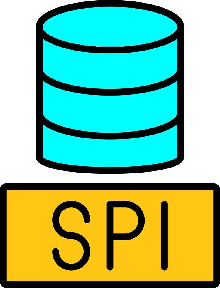 Sql Databases Line Filled Icon vector