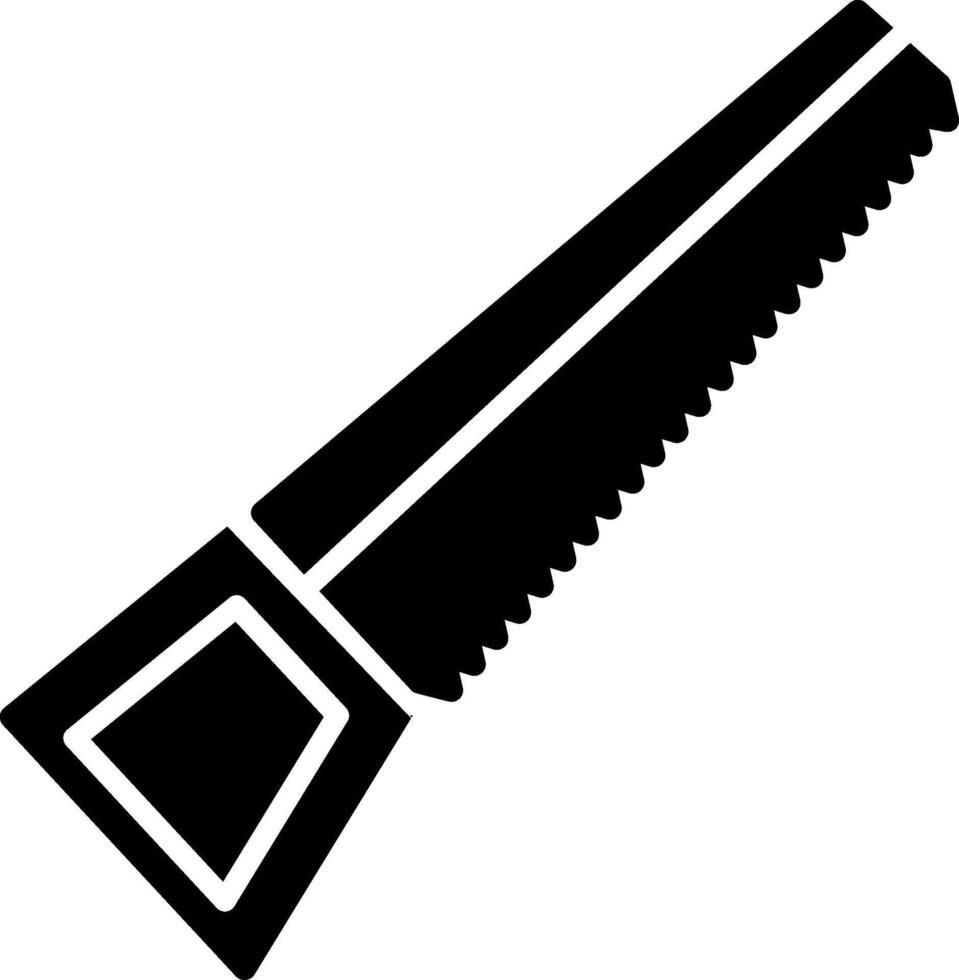 Hand Saw Glyph Icon vector