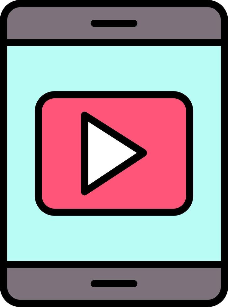 Social Media Line Filled Icon vector