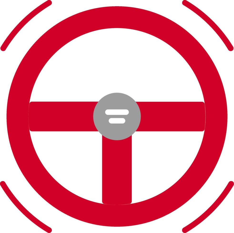 Steering Wheel Flat Icon vector