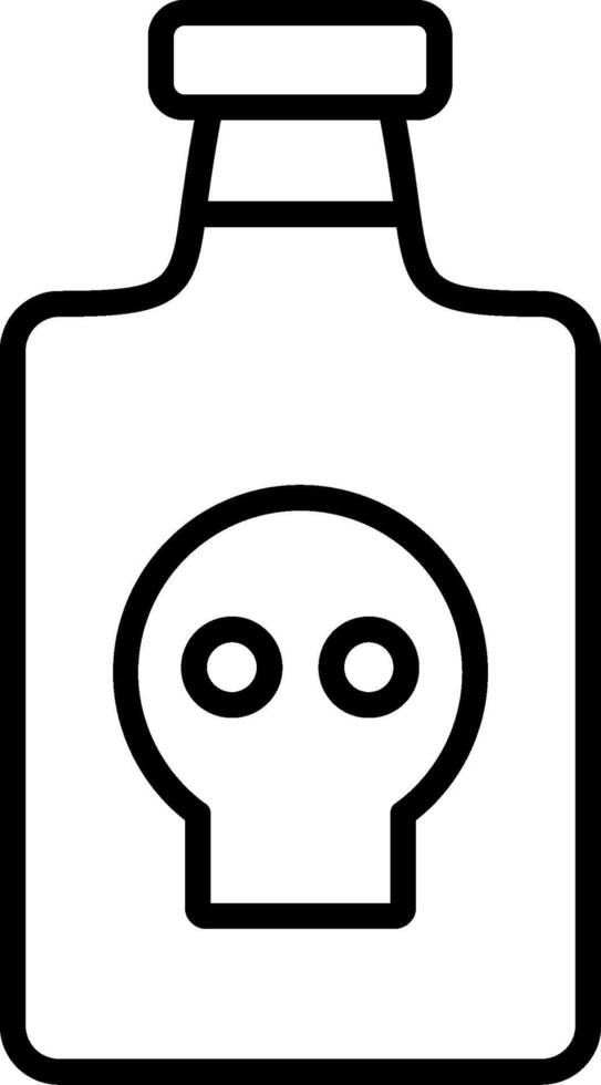 Poison Line Icon vector