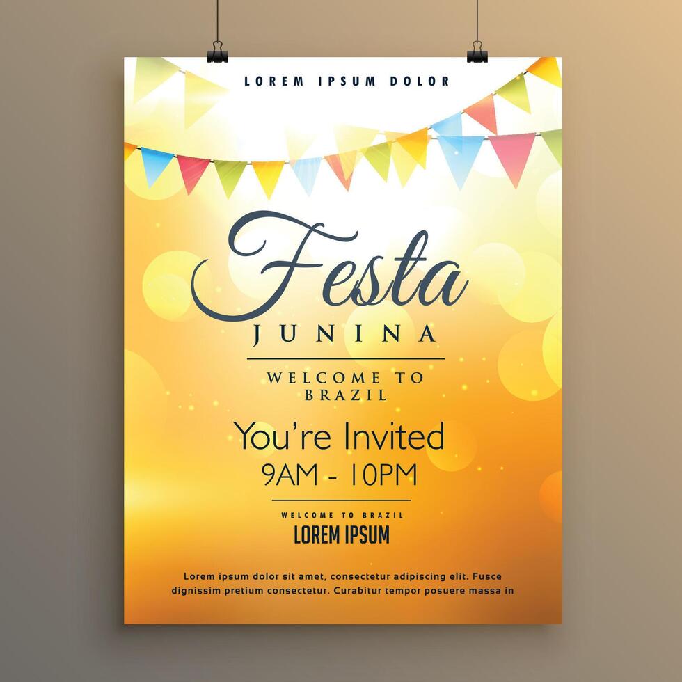 latín americano festa junina festival antecedentes póster diseño vector