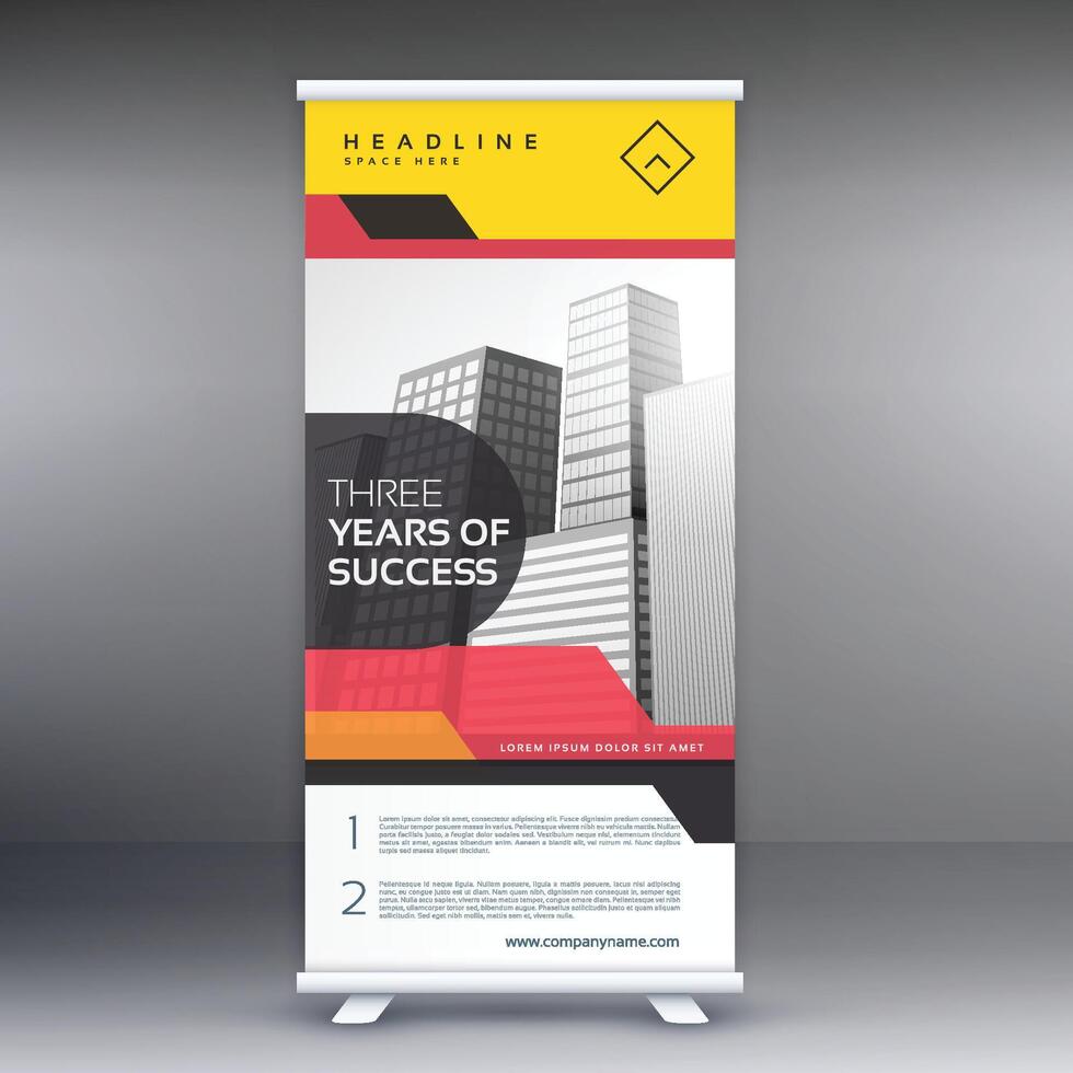 abstract professional corporate business roll up banner design illustration vector