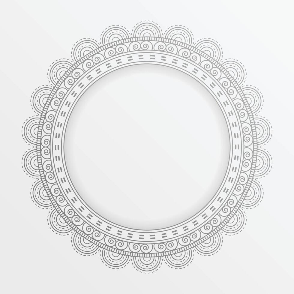 decorative lacy frame background in vintage art design vector