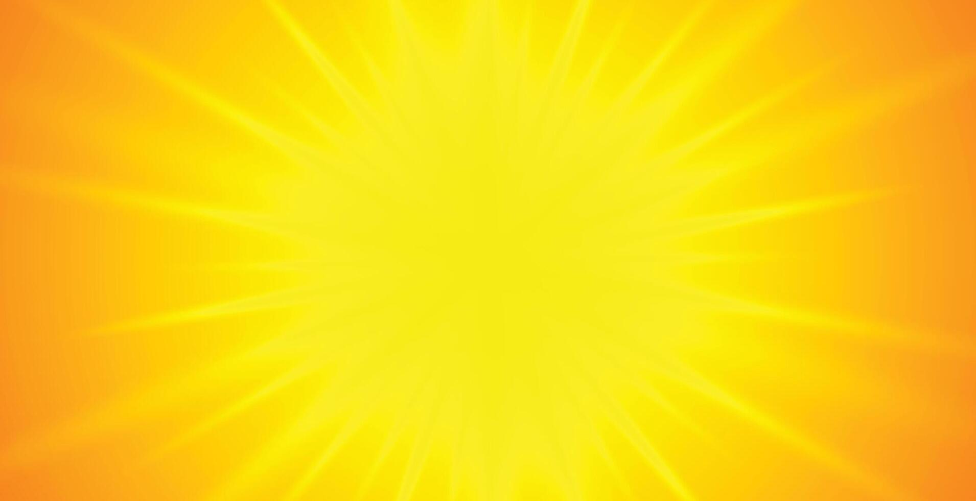 abstract glowing flare yellow background with sunshine effect vector