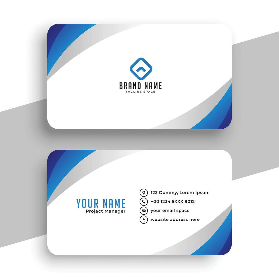 modern professional business card layout a perfect corporate identity vector