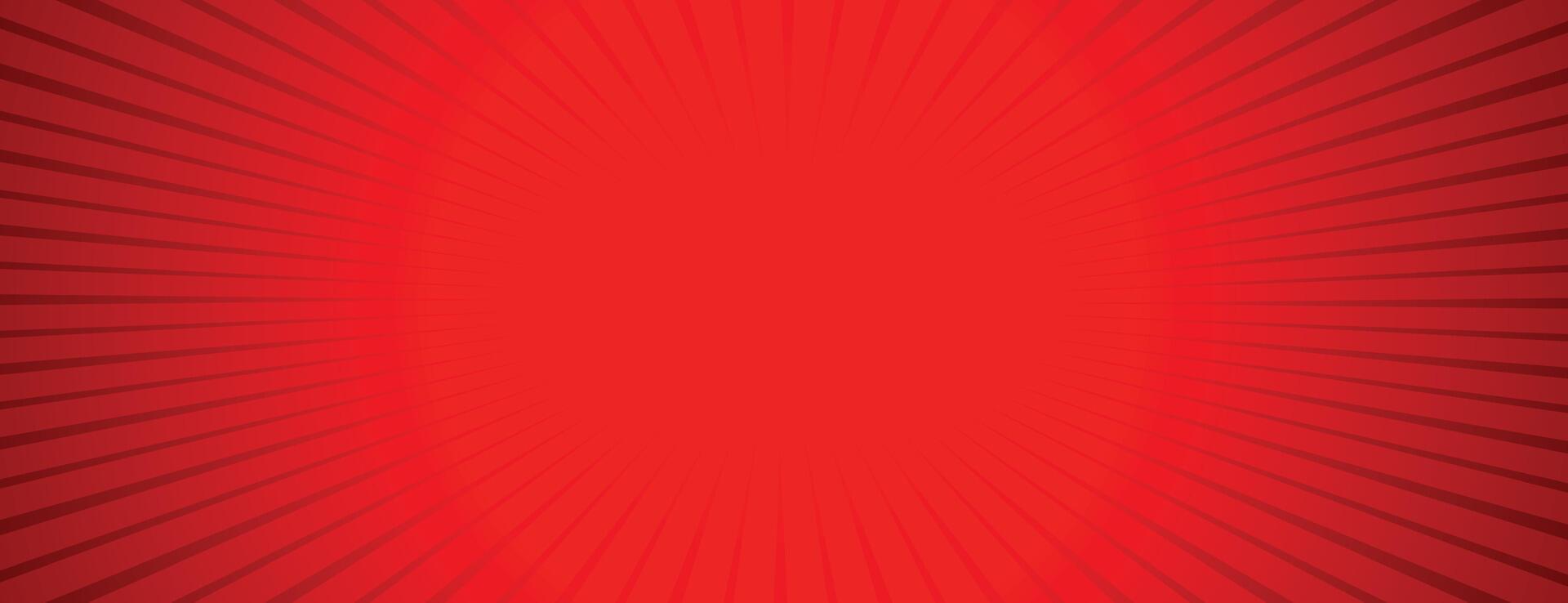 abstract zoom line explosion red wallpaper in comic style vector