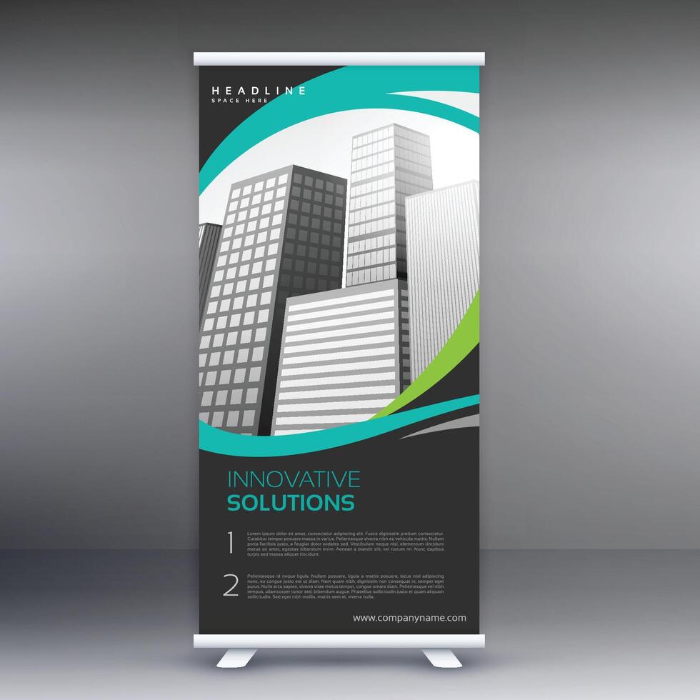 abstract professional corporate business roll up banner design illustration vector