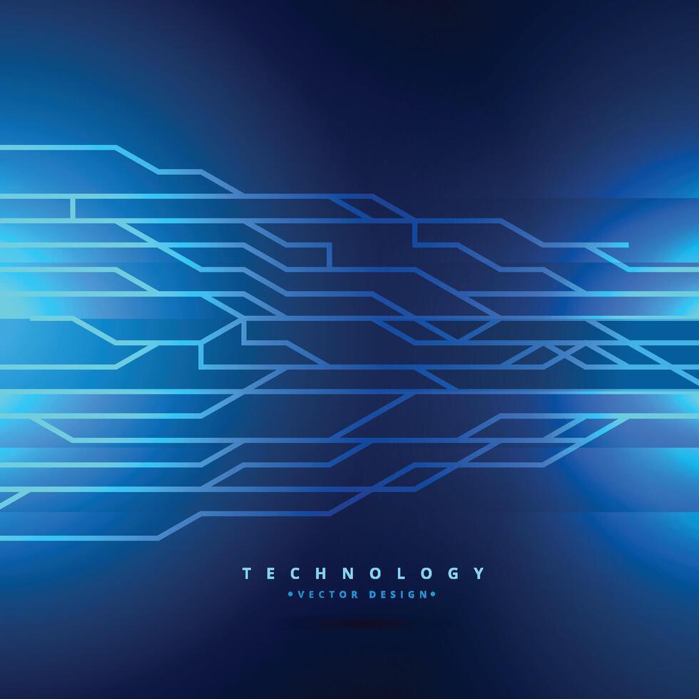 blue digital technology background vector