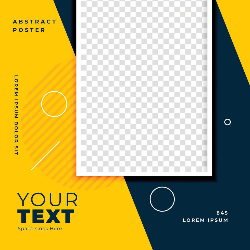 abstract and empty social media frame flyer for business promotion vector