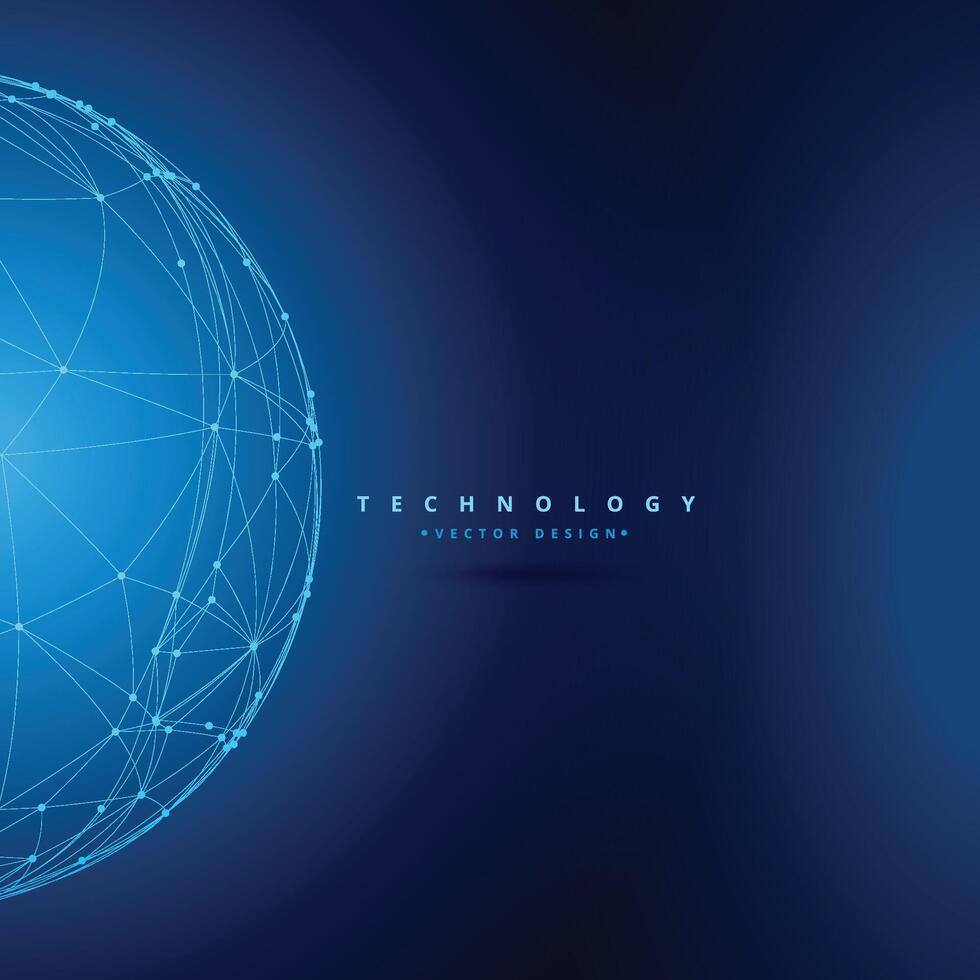 azul esfera estructura metálica tecnología antecedentes vector