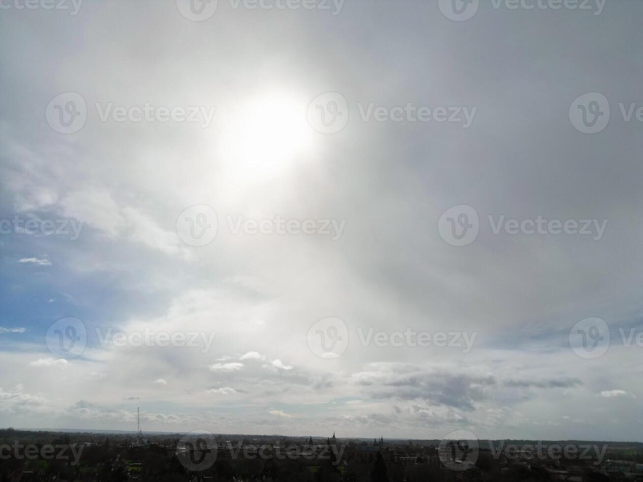 Beautiful Sky and Clouds over Oxford City of England UK photo