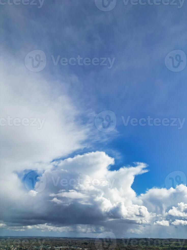 Beautiful Sky and Clouds over Oxford City of England UK photo