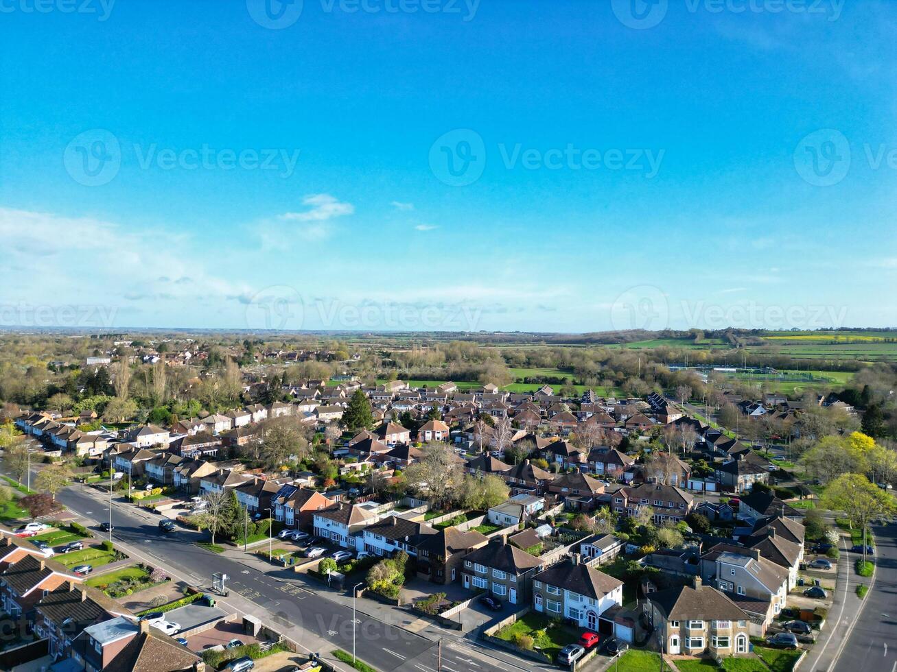 High Angle View of British Historical City of Oxford, Oxfordshire, England United Kingdom. March 23rd, 2024 photo