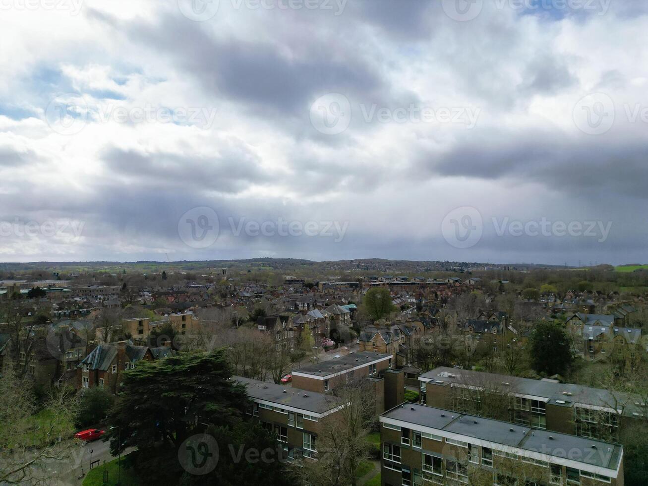 High Angle View of British Historical City of Oxford, Oxfordshire, England United Kingdom. March 23rd, 2024 photo