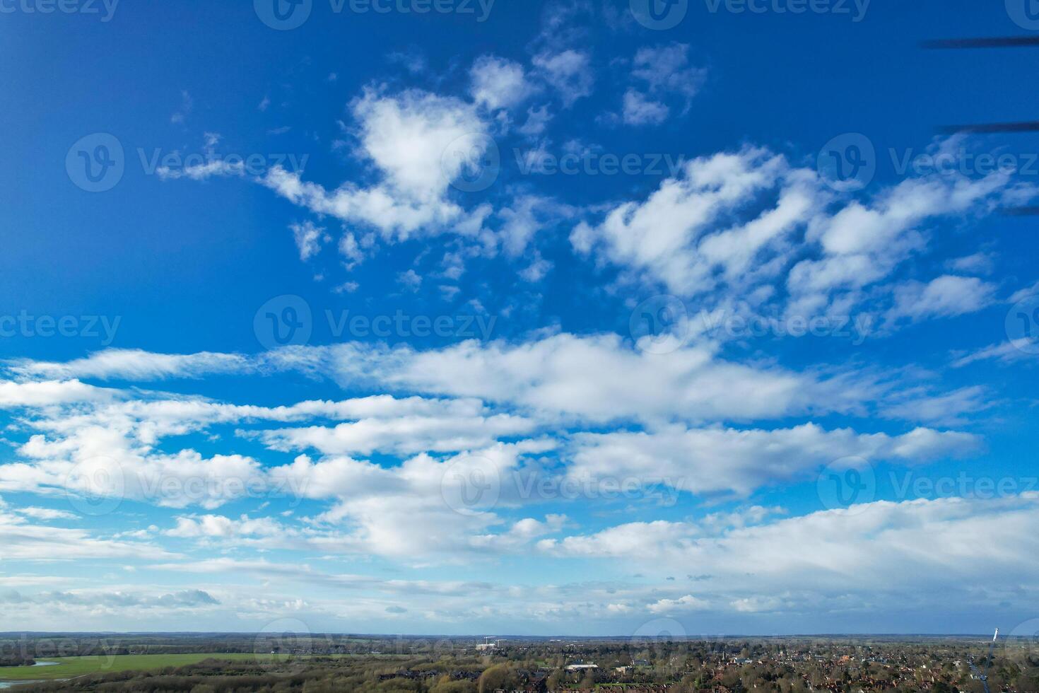 Beautiful Sky and Clouds over Oxford City of England UK photo