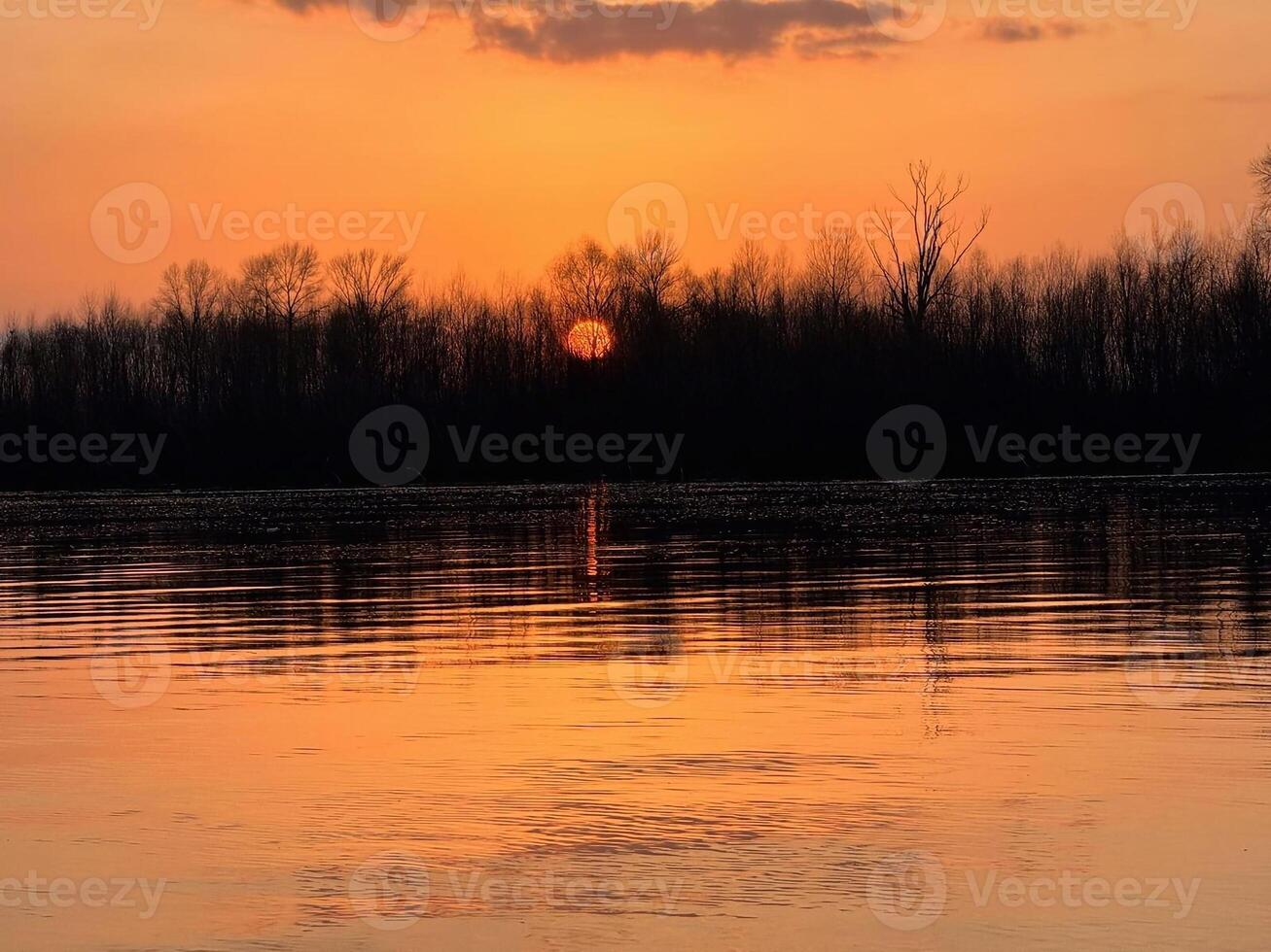 River fishing in nature in the village photo