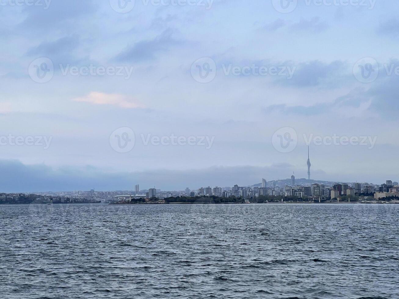 ver de el asiático parte de Estanbul a puesta de sol foto