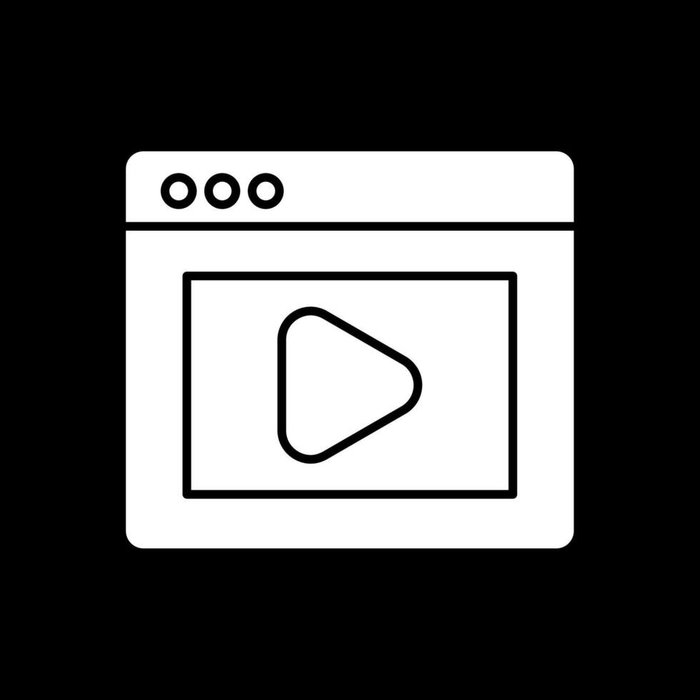 Online Class Glyph Inverted Icon vector