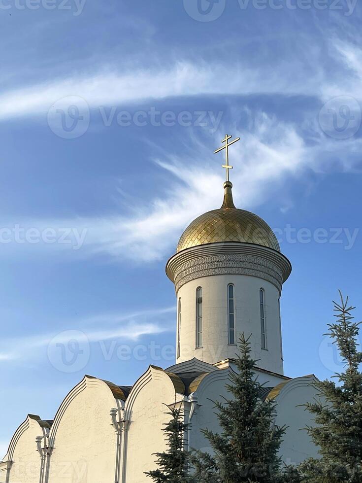 Zilantov monastery against the sky, Kazan, Russia photo