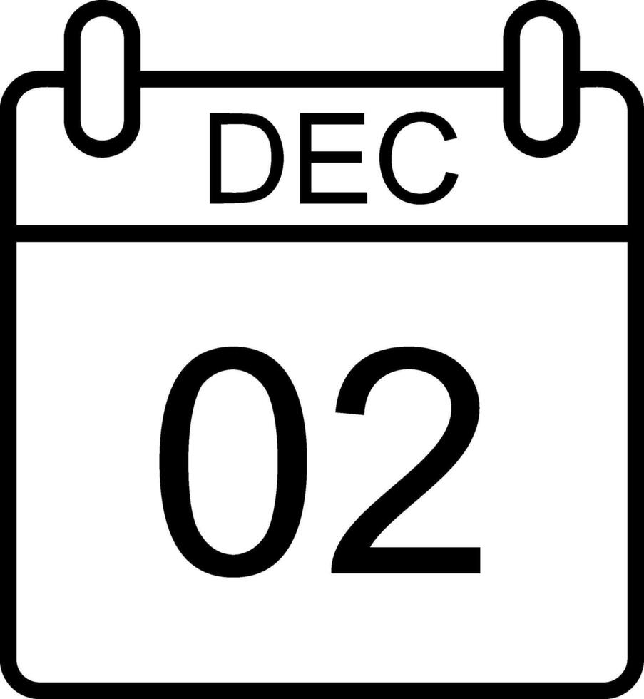 December Line Icon vector