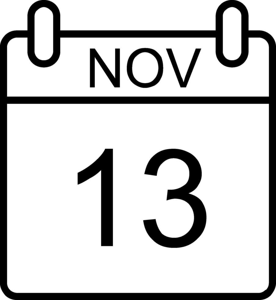 November Line Icon vector