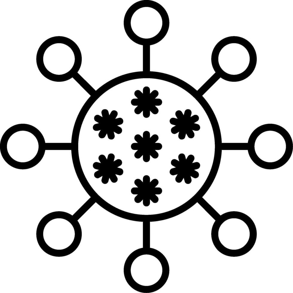 Bacteria Line Icon vector