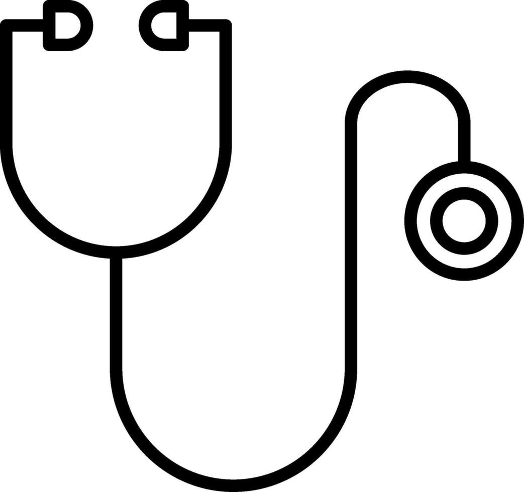 Stethoscope Line Icon vector
