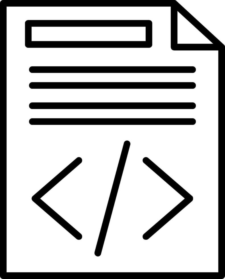 Document Line Icon vector