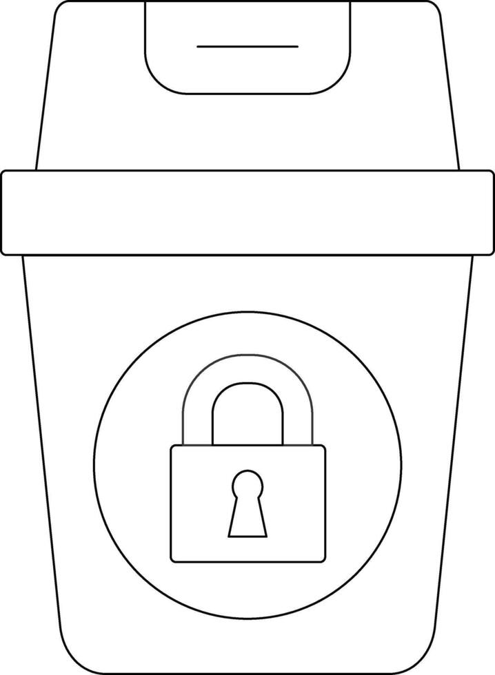 Recycle Bin Line Icon vector