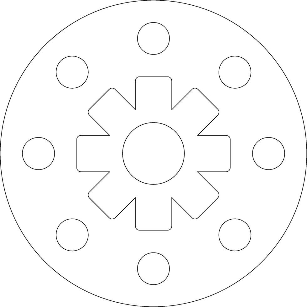 Wheel Line Icon vector