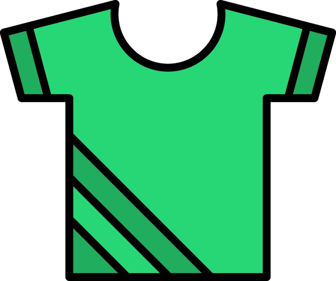 camisa línea lleno icono vector