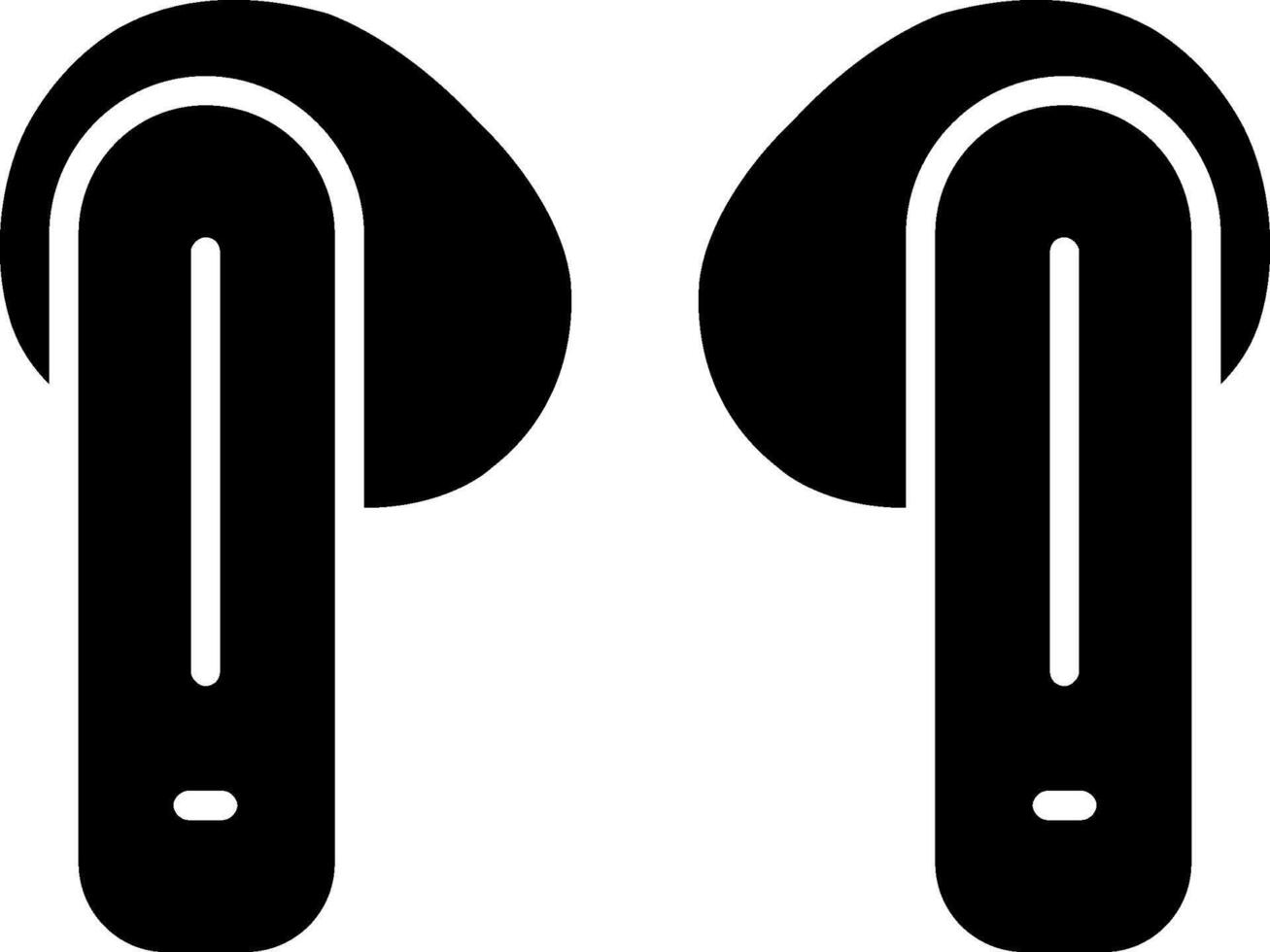 icono de glifo de auriculares vector